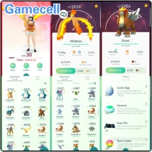 Conta Pokémon GO Nível 30 Time Valor - Lendários