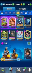 conta do clash com 9563 trofeus 1122 gemas e 3.535.646 ouro - Clash Royale