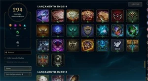 Conta com 1012 Skins (Quase todas Lendárias) - League of Legends LOL