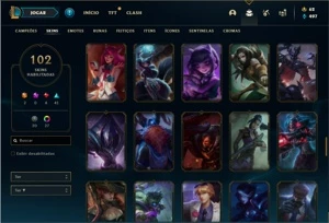 Conta bronze 4 com 125 Champs e 102 Skins + Kayle Juiza RARA - League of Legends LOL