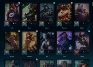 CONTA GOLD 4 (MMR GOLD1/PLATINA) TODOS OS CHAMPS E 264 SKINS - League of Legends LOL