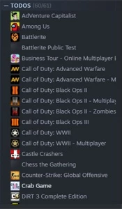 VENDO CONTA STEAM COM VÁRIOS JOGOS COM URGÊNCIA