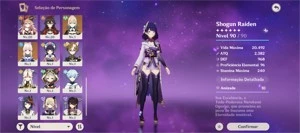 Genshin Impact conta raiden zhongli ganyu xiao AR54