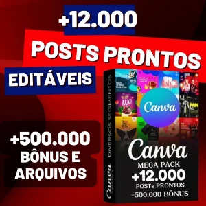 Pack 12 Mil Artes Profissionais ( Canva Editáveis)