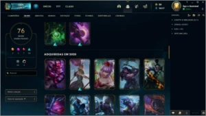 Conta Lvl 354, 76 Skins Prata II. - League of Legends LOL