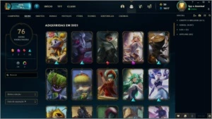 Conta Lvl 354, 76 Skins Prata II. - League of Legends LOL