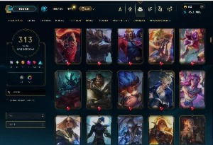 Unranked com TODOS os champs e 313 Skins +6 Prestigios - League of Legends LOL