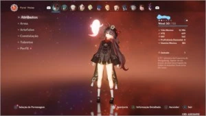 Hutao + Kazuha + Jean + Arma 5 estrelas - Genshin Impact