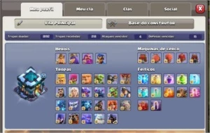 Clash Of Clans CV13 + Vila Construtor 100% FULL + 1K DE GEMA