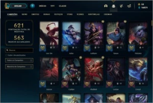 Conta ouro 4 com TODOS os champs e 118 skins MAIN MID / ADC - League of Legends LOL