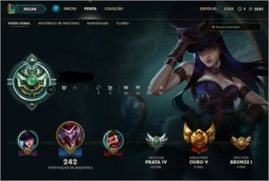 Conta Platina S6, Gold V S7, MMR Altissimo só joguei md10 - League of Legends LOL