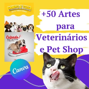 Pack Canva para Pet Shop com +50 Artes 100% Editáveis - Outros