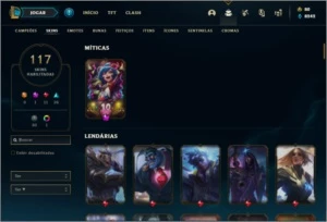 Conta ouro 4 com 2 skins Raras, UrfWick 2010 e Kayle Juiza - League of Legends LOL