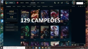 CONTA 79 SKINS, 129 CAMPEOES! - League of Legends LOL