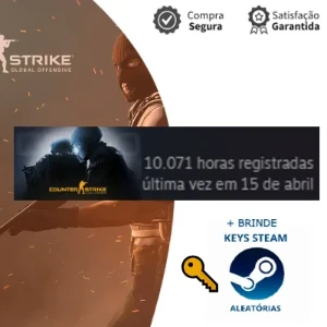 Cs:Go 2 | Com Horas + Key Aleatória Steam (Brinde) - Counter Strike