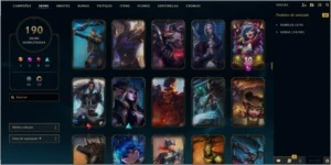 Vendo conta LOL Diamante 2 /190 Skin/115 Emotes/46 Ward - League of Legends