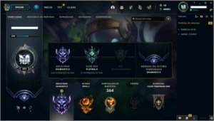 Vendo conta LOL Diamante 2 /190 Skin/115 Emotes/46 Ward - League of Legends