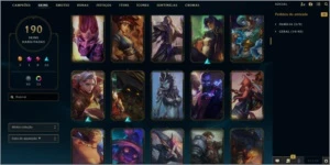 Vendo conta LOL Diamante 2 /190 Skin/115 Emotes/46 Ward - League of Legends