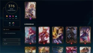 League of Legends - LVL 527 - Skins Prestígio LOL