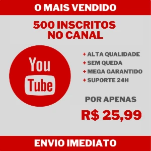500 Inscritos no Canal do YouTube