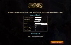 Conta de League Of Legends Level 50+ Quase todos campeões LOL