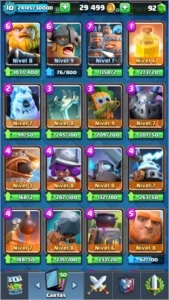 CONTA CLASH ROYALE LVL 11