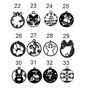 Bolas Natalinas Sortidas em MDF - Kits de 10 ou 15 - Artesanato e Personalizados