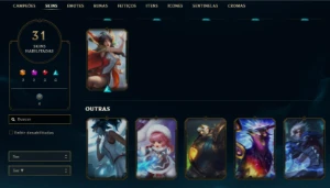 Conta League of Legends com boas skins LOL
