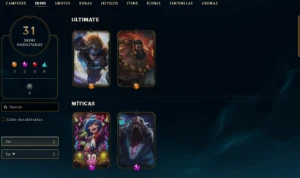 Conta League of Legends com boas skins LOL