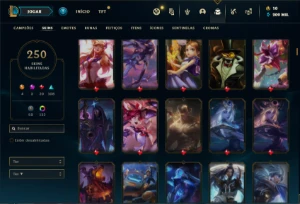 Conta Platina 1 com TODOS os champs e 250 Skins (Nivel 811) - League of Legends LOL