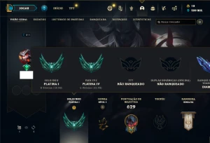 Conta Platina 1 com TODOS os champs e 250 Skins (Nivel 811) - League of Legends LOL