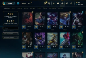 Conta Platina 1 com TODOS os champs e 250 Skins (Nivel 811) - League of Legends LOL