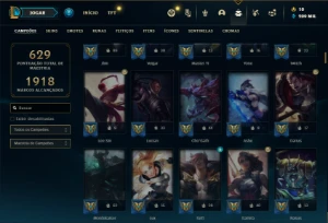Conta Platina 1 com TODOS os champs e 250 Skins (Nivel 811) - League of Legends LOL