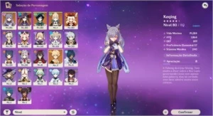 Conta Genshin - KEQING / KLEE / MONA / VENTI / JEAN (5 NAT5) - Genshin Impact