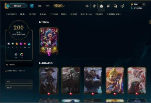 Platina 4 com TODOS os Champs e 200 Skins ( MID / ADC / JG ) - League of Legends LOL
