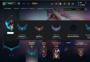 Platina 4 com TODOS os Champs e 200 Skins ( MID / ADC / JG )