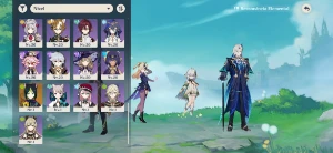 Conta AR 56 (Neuvillette, Zhongli , Nahida, Kazuha, Shogun e - Genshin Impact