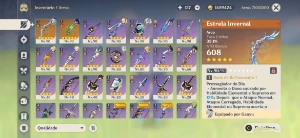 Conta AR 56 (Neuvillette, Zhongli , Nahida, Kazuha, Shogun e - Genshin Impact