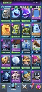 CONTA CLASH ROYALE NV 11 MESTRE 1 TODAS AS CARTAS - Clash of Clans
