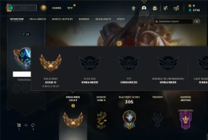 Ouro 2 com 140 Champs e 104 Skins + Kayle Juiza + Icones - League of Legends LOL