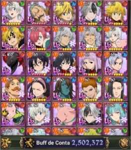 CONTA DE THE SEVEN DEADLY SINS: GRAND CROSS