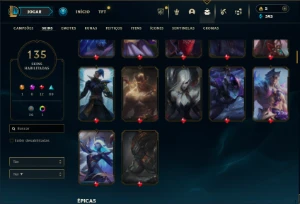 Prata 4 com 150 Champs e 135 Skins ( JG / MID / TOP ) - League of Legends LOL