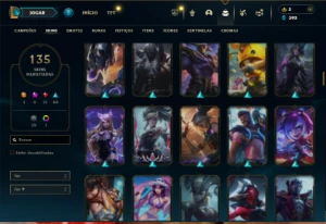 Prata 4 com 150 Champs e 135 Skins ( JG / MID / TOP ) - League of Legends LOL