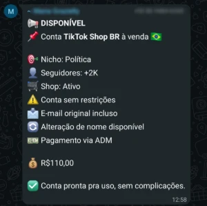 Fornecedores de Contas TikTok com Shop e Monetizada - Listas de Fornecedores
