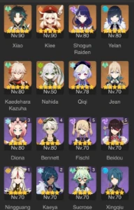 conta genshin AR 55 main xiao & klee - Genshin Impact