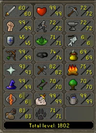Conta OSRS Zerker 1.7b bank, infernal cape e Quiver - Runescape