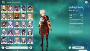 AR 57 com Kazuha C2, Ganyu, Venti e mais! - Genshin Impact