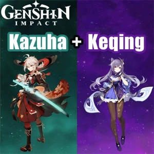 Conta Genshin Impact AR 5 com Kazuha e Keqing