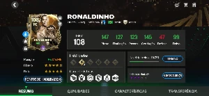 Conta EA FC 25  FiFA - Ronaldinho 108 vale$ 2,6 bilhões