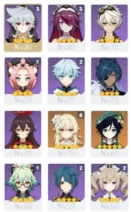 Conta Genshin Impact AR51 3  Personagens 5*